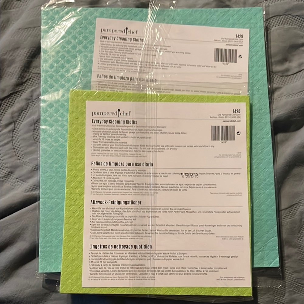 Pampered Chef Everyday Cleaning Cloths Set #1428 & #1429